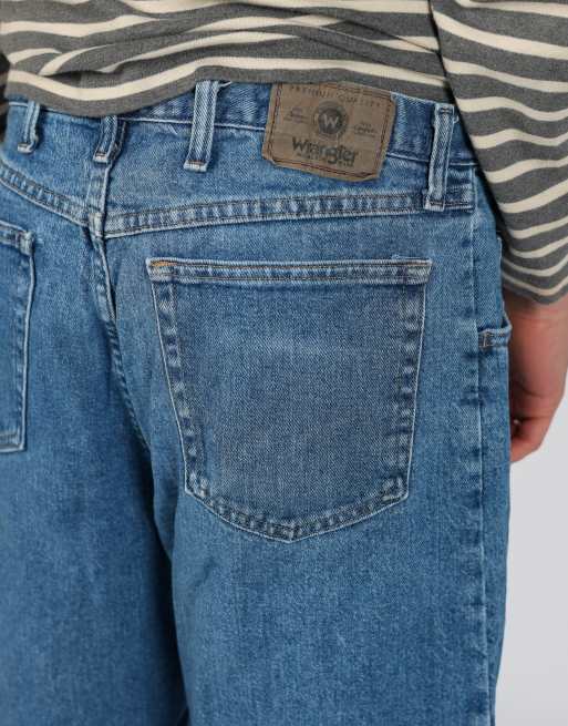 Vintage Wrangler 34x20 denim jorts shorts in blue, 4 of 4