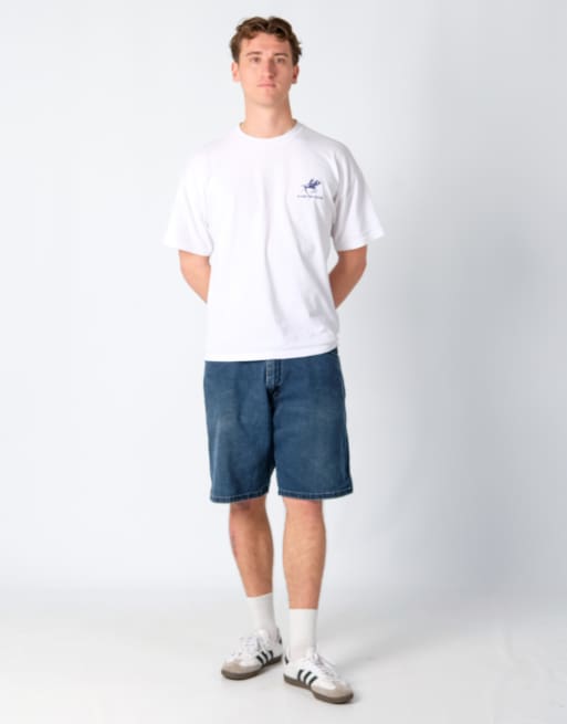 Vintage Wrangler 34x20 Denim Jorts Shorts Navy Blue