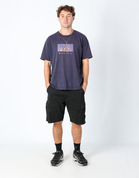 Vintage Wrangler 34x21 canvas cargo shorts black - view 1