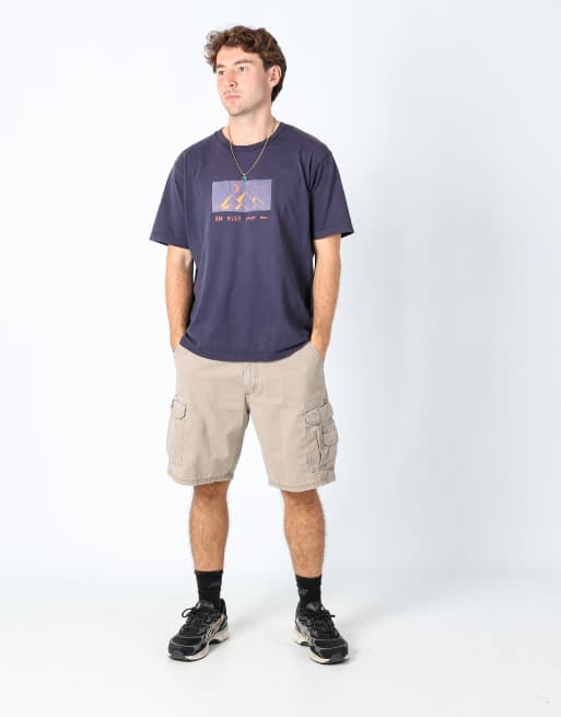 Vintage Wrangler 34x21 canvas cargo shorts bronze