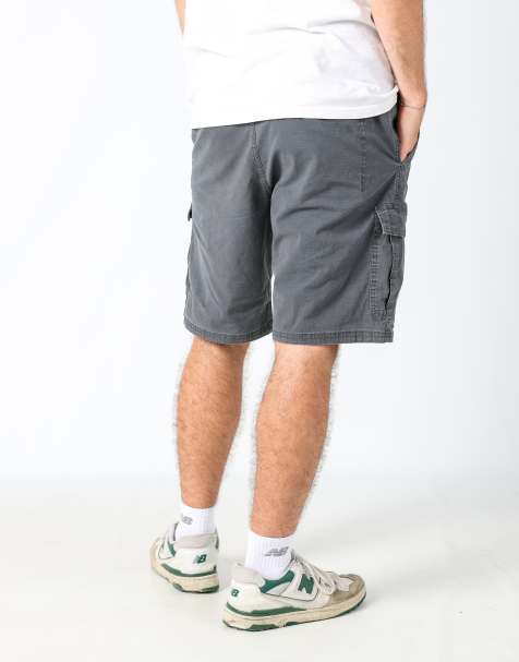 Vintage Wrangler 34x21 canvas cargo shorts in charcoal grey - view 1