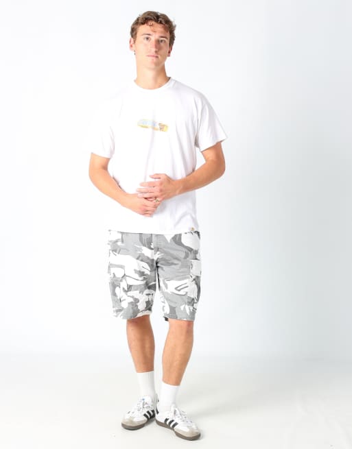 Vintage Wrangler 34x21 canvas cargo shorts in grey