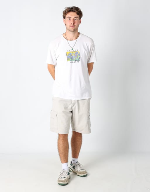 Vintage Wrangler 34x21 canvas cargo shorts in ivory, 2 of 4