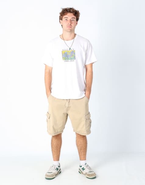 Vintage Wrangler 34x21 canvas cargo shorts in tan - view 1