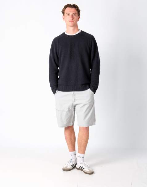 Vintage Wrangler 34x21 Canvas Cargo Shorts Light Grey - view 1