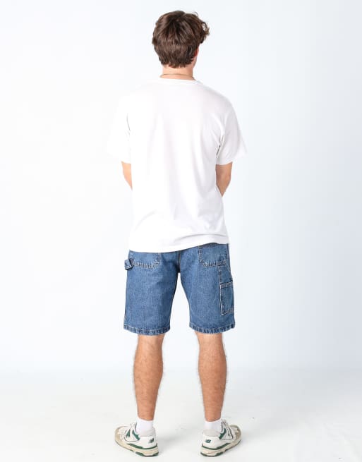 Vintage Wrangler 34x21 denim carpenter baggy jorts shorts in blue, 3 of 4