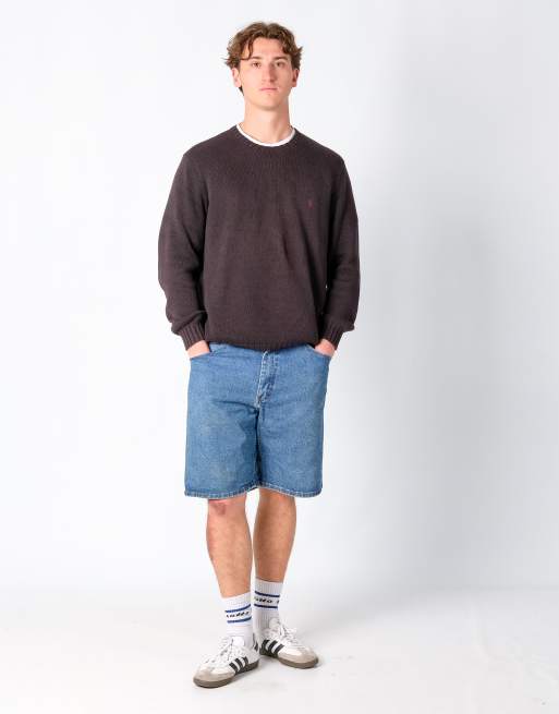 Vintage Wrangler 34x21 Denim Jorts Shorts Blue