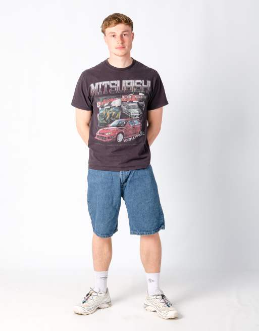 Vintage Wrangler 34x21 Denim Jorts Shorts Blue