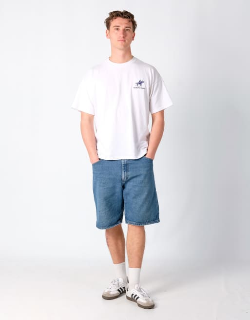 Vintage Wrangler 34x21 Denim Jorts Shorts Blue