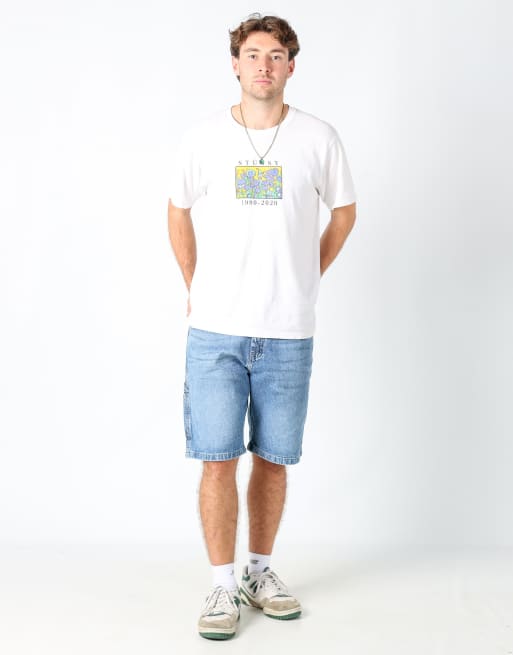 Vintage Wrangler 34x21 denim jorts shorts in light blue