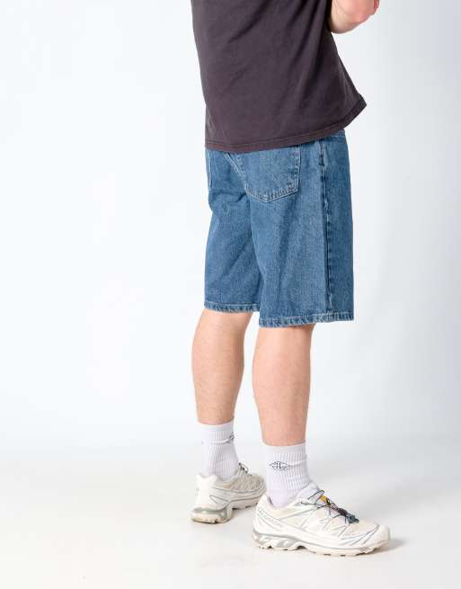 Vintage Wrangler 34x21 Denim Jorts Shorts Light Blue, 3 of 4