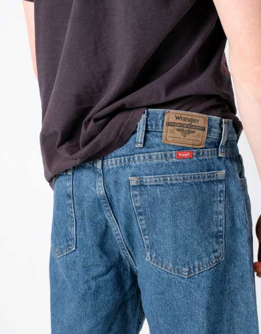 Vintage Wrangler 34x21 Denim Jorts Shorts Light Blue, 4 of 4