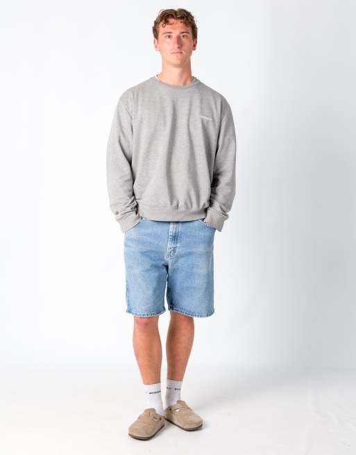 Vintage Wrangler 34x21 Denim Jorts Shorts Light Blue