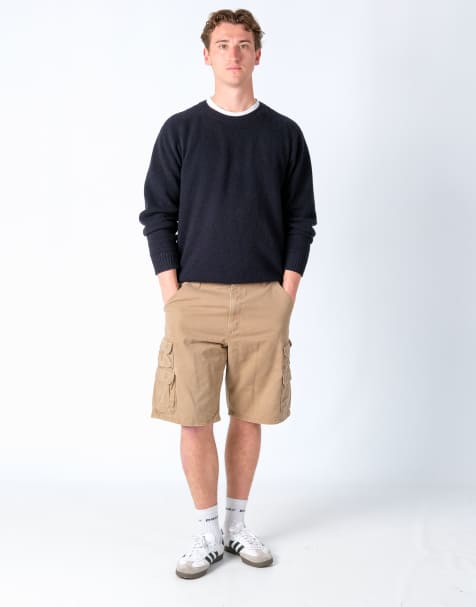 Vintage Wrangler 34x22 Canvas Cargo Shorts Brown - view 1