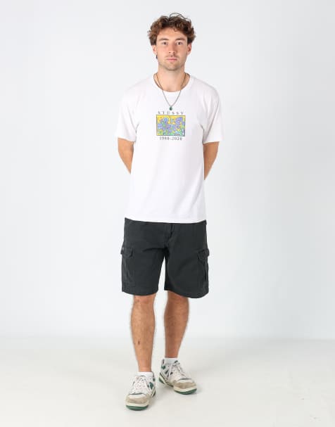 Vintage Wrangler 34x22 canvas cargo shorts in black - view 1