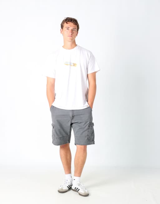 Vintage Wrangler 34x22 canvas cargo shorts in charcoal grey, 2 of 4