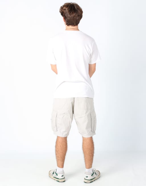 Vintage Wrangler 34x22 canvas cargo shorts in cream, 3 of 4