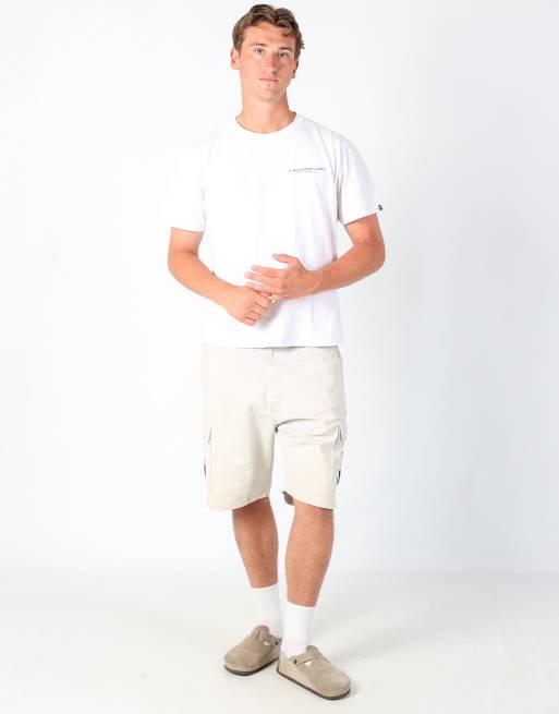 Vintage Wrangler 34x22 canvas cargo shorts in cream