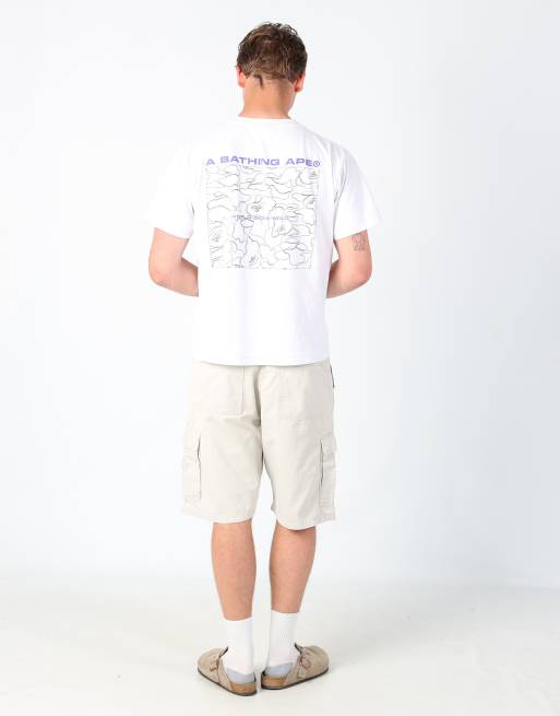 Vintage Wrangler 34x22 canvas cargo shorts in cream, 3 of 4