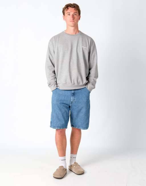 Vintage Wrangler 34x22 Denim Carpenter Baggy Jorts Shorts Blue