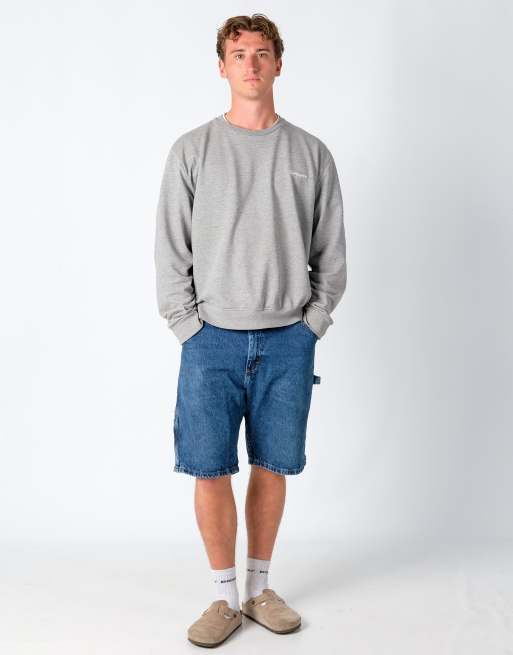 Vintage Wrangler 34x22 Denim Carpenter Baggy Jorts Shorts Blue