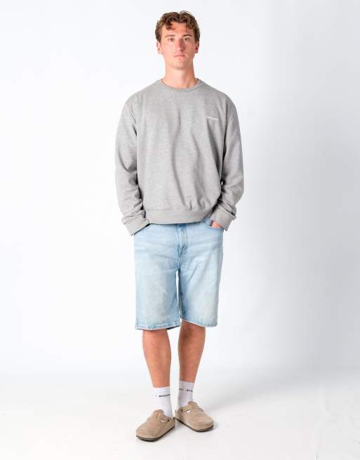 Vintage Wrangler 34x22 Denim Hip Hop Baggy Jorts Shorts Light Blue