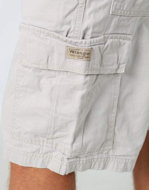 Vintage Wrangler 34x23 canvas carpenter baggy shorts in tan, 4 of 4
