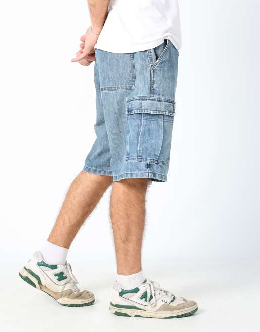 Vintage Wrangler 34x23 denim jorts shorts in blue