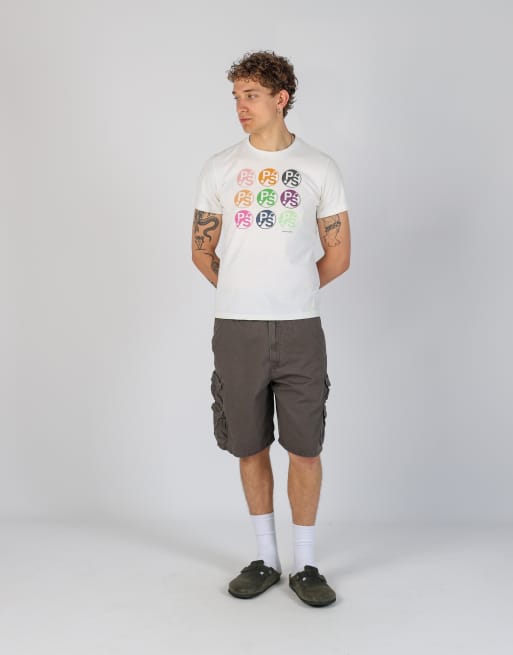 Vintage Wrangler 34x26 canvas cargo shorts in charcoal grey