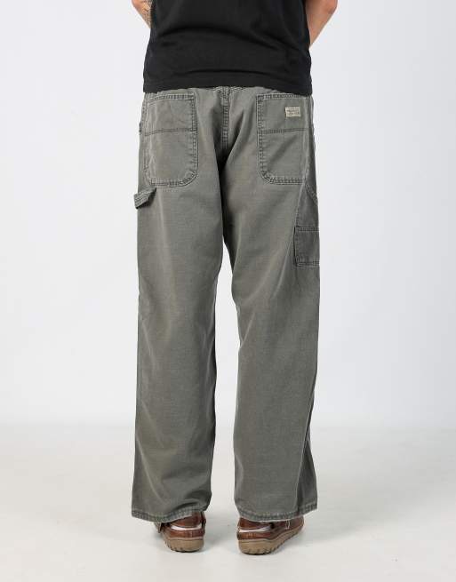 Vintage Wrangler 34x30 canvas carpenter jeans in grey