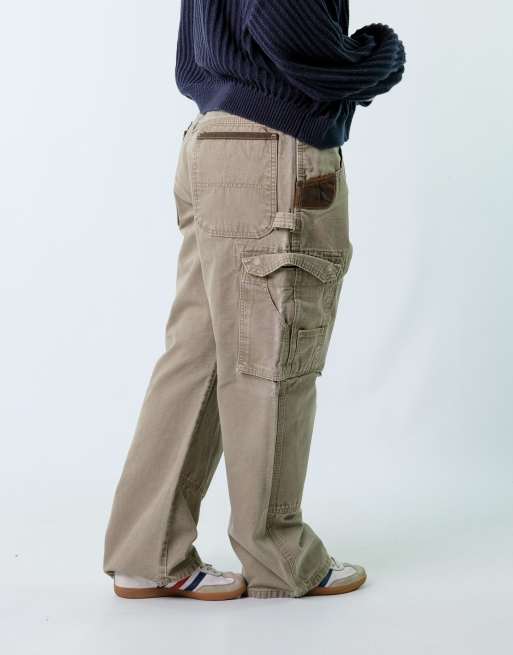 Vintage Wrangler 34x30 Woven Cargo Pants Khaki Green
