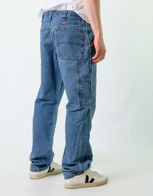 Vintage Wrangler 34x32 Denim Carpenter Baggy Jeans Blue