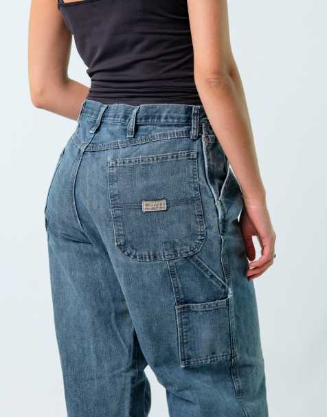 Vintage Wrangler 34x32 Denim Carpenter Baggy Jeans Blue - view 1