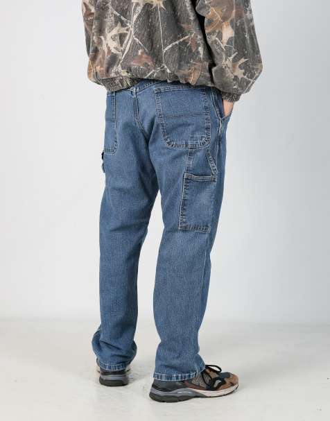 Vintage Wrangler 34x32 denim carpenter jeans in blue - view 1