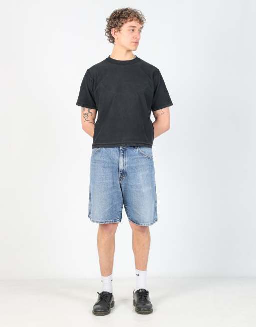 Vintage Wrangler 35x21 denim jorts shorts in blue