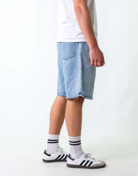 Vintage Wrangler 36" Denim Jorts Shorts Light Blue - view 1