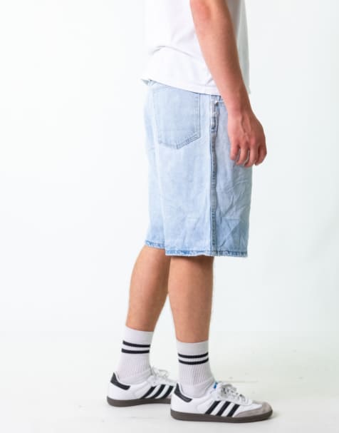 Vintage Wrangler 36" Denim Jorts Shorts Light Blue - view 1