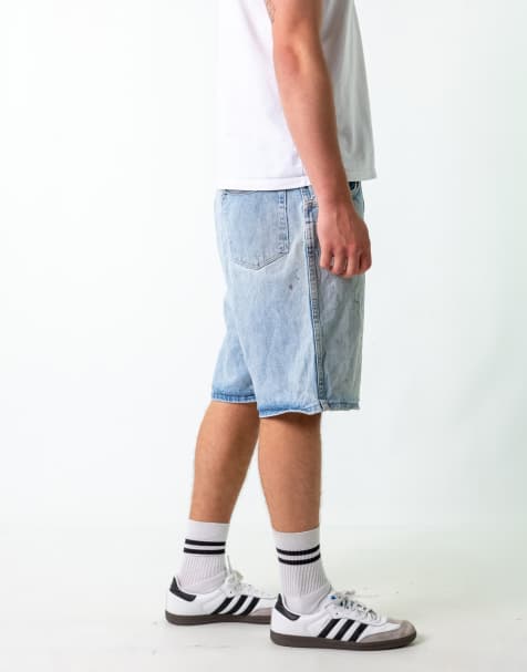 Vintage Wrangler 36" Denim Jorts Shorts Light Blue - view 1