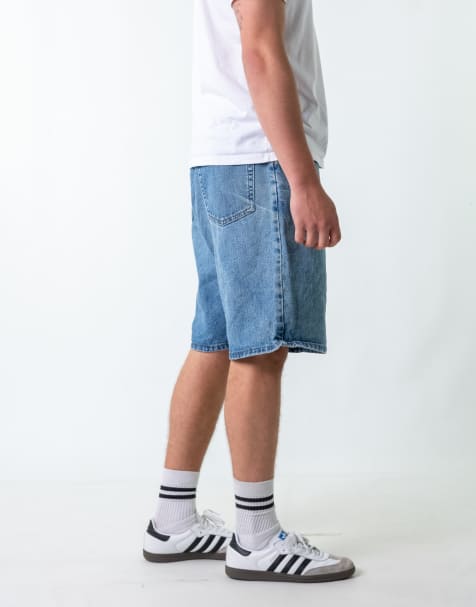 Vintage Wrangler 36" Denim Jorts Shorts Light Blue - view 1