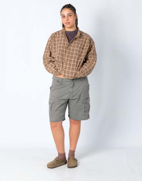 Vintage Wrangler 36x20 Canvas Cargo Shorts Grey - view 1