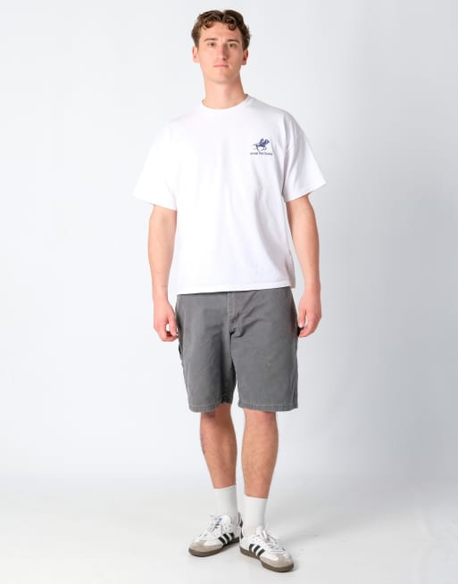 Vintage Wrangler 36x20 Canvas Carpenter Baggy Shorts Grey