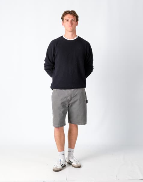 Vintage Wrangler 36x20 Canvas Carpenter Baggy Shorts Grey - view 1