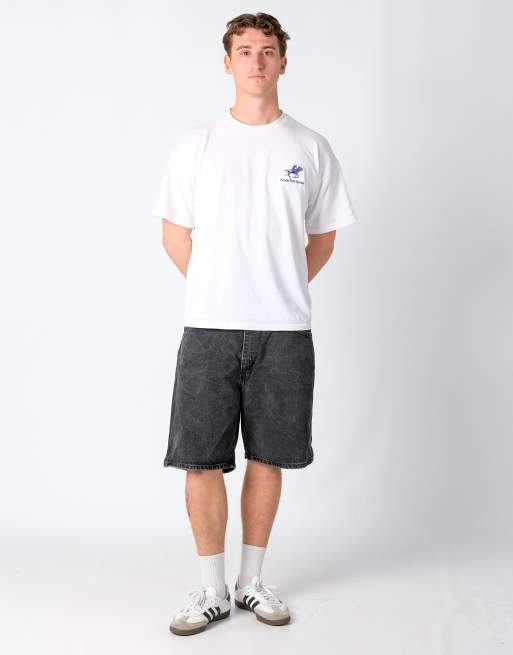 Vintage Wrangler 36x20 Denim Jorts Shorts Charcoal Grey