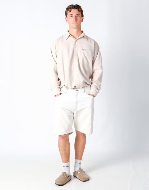 Vintage Wrangler 36x20 Denim Jorts Shorts Cream