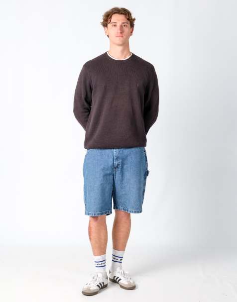 Vintage Wrangler 36x20 Denim Jorts Shorts Light Blue - view 1