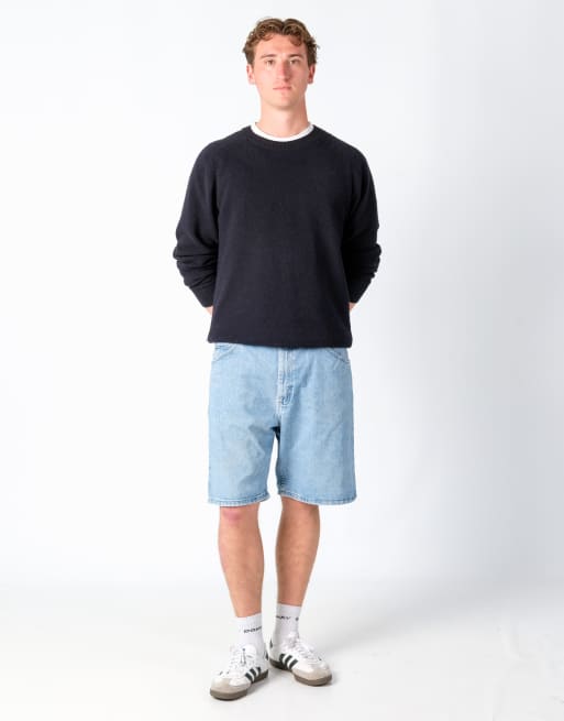 Vintage Wrangler 36x20 Denim Jorts Shorts Light Blue