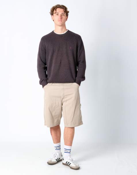 Vintage Wrangler 36x21 Canvas Cargo Shorts Beige - view 1