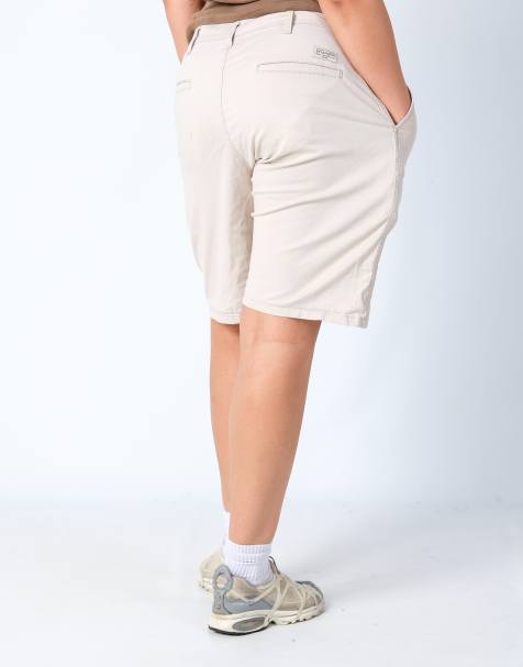 Vintage Wrangler 36x21 Canvas Cargo Shorts Beige - view 1