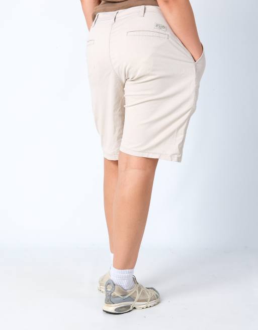 Vintage Wrangler 36x21 Canvas Cargo Shorts Beige