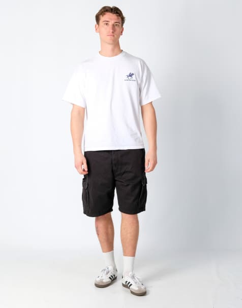 Vintage Wrangler 36x21 Canvas Cargo Shorts Black - view 1